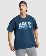 Load image into Gallery viewer, Gymshark GSLC Collegiate Oversized T-Shirt - Navy