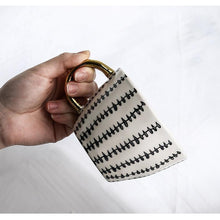 Load image into Gallery viewer, Large Hand Painted Coffee/Tea Cups - Gold Handles - 350 ml -  www.sanroccoitalia.it - Cups