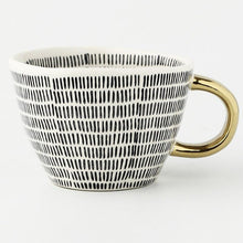 Load image into Gallery viewer, Large Hand Painted Coffee/Tea Cups - Gold Handles - 350 ml -  www.sanroccoitalia.it - Cups
